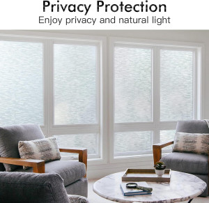 Haton Window Privacy Film, Frosted Glass Window Fi...