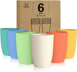 Wheat Straw Cups Plastic Cups Unbreakable Drinking...