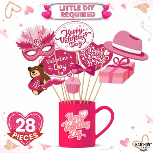 KatchOn, Pink Valentines Day Photo Props - Pack of...