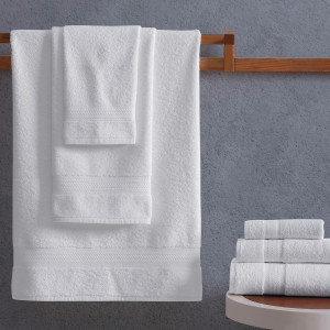 6 Piece Towel Set, 2 Bath Towels 2 Hand Towels 2 W...