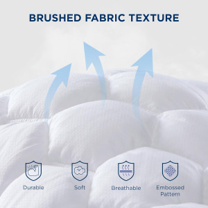 Bedsure Queen Mattress Pad - Quilted Fitted Mattre...