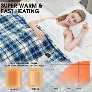 Heated Blanket Electric Throw, 50X60, Heating Thro...