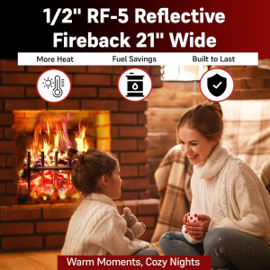 Grate Wall of Fire Model RF-5 Reflective Fireback...