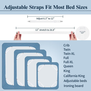 Bed Sheet Fasteners, Sopito 4pcs Adjustable Elasti...