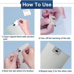 (30 Set/ 60 Pieces) Clear Vertical Blind Repair Ta...