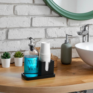 Mouthwash Dispenser for Bathroom, 16 OZ Glass Mout...