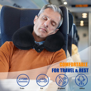 SAIREIDER Travel Pillow 100% Pure Memory Foam Trav...