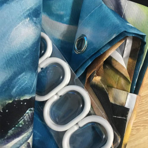 Custom Wars Design Starry Night Shower Curtain Wat...