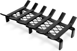 13" Fireplace Grate with Ember Retainer, Wood Stov...