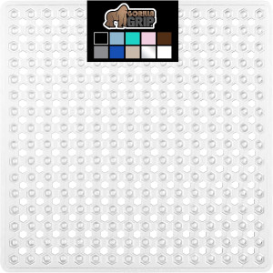 GORILLA GRIP Patented Square Shower Stall Mat, Sma...