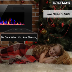 R.W.FLAME Electric Fireplace 50 inch Recessed and...