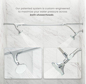 Tandem Shower by Boona - Dual Shower Head for Coup...