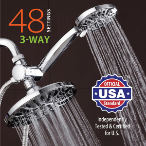 AquaDance 7" Premium High Pressure 3-Way Rainfall...