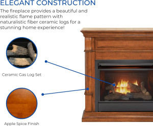 Duluth Forge Dual Fuel Ventless Gas Fireplace Syst...