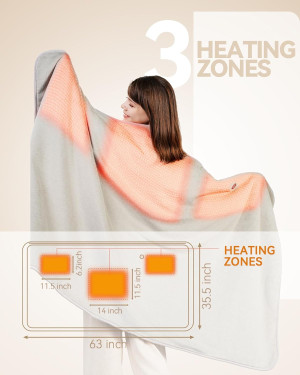 Heated Blanket with Battery Pack,Upgrade Battery O...