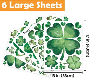 Ivenf St Patricks Day Decorations Window Clings De...
