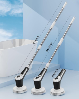 Electric Spin Scrubber, IP68 Professional Waterpro...