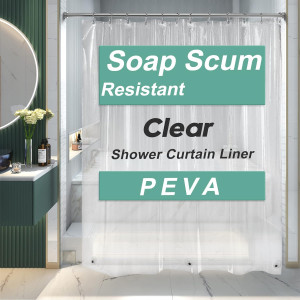 AmazerBath Shower Curtain Liner, 72x72 Clear Showe...