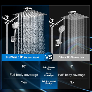 Shower Head Combo,10 Inch High Pressure Rain Showe...