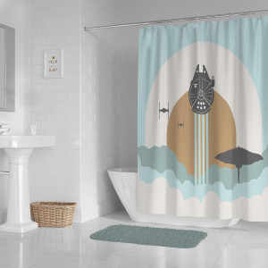 Jay Franco Star Wars Shower Curtain - Licensed Bat...