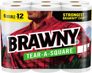 Brawny® Tear-A-Square® Paper Towels, 6 Double Roll...