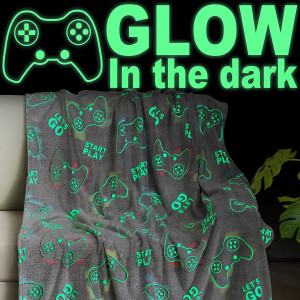 Jekeno Glow in The Dark Gaming Blanket Gamer Game...