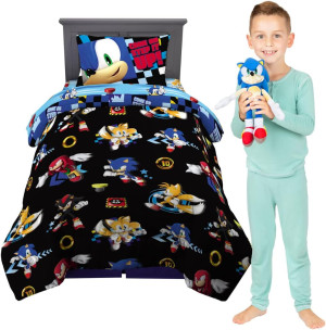 Franco Sonic The Hedgehog Anime Kids Bedding Twin/...