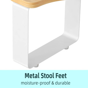 7'' Wooden with Metal Squatting Toilet Stool, Bath...