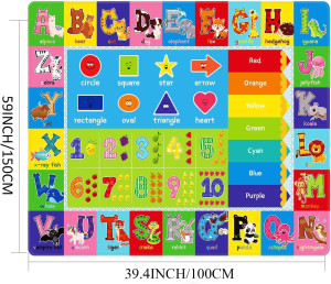 ABC Carpet,Kids Carpet for Playroom, Classroom Flo...