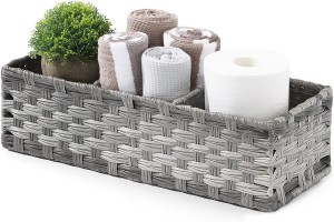 [Larger Compartments] Toilet Tank Topper Paper Bas...