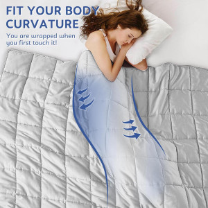 Weighted Blanket(48"x72" 15lbs Twin Size),Ultra So...