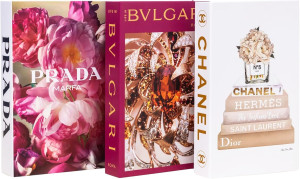 Fashion Inspired Decorative Books - Hardcover Fake...