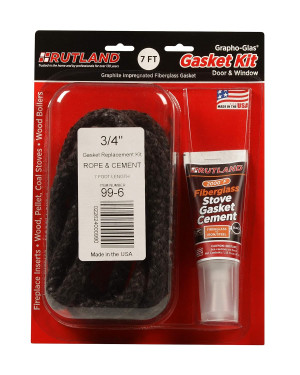 Rutland Wood Stove Gasket Replacement Kit, Graphit...
