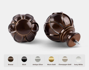 KAMANINA Curtain Rods for Windows 72 to 144 Inches...