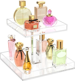 NIUBEE 2-Tier Acrylic Bathroom Cosmetic Storage Or...