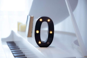 Foaky Black Light Up Numbers,Black and Gold Party...
