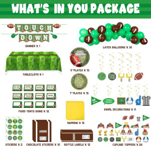 Football Party Supplies, 178 Pcs Set - Balloon, Pl...