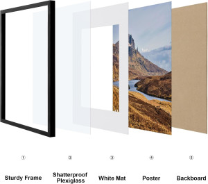 Vittanly 16x20 Picture Frame for Wall, Plexiglass,...