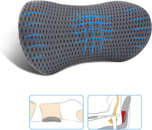 Lumbar Pillow, Memory Foam Lumbar Support Pillow f...
