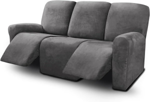 ULTICOR Velvet 8-Pieces Recliner Sofa Covers Stret...