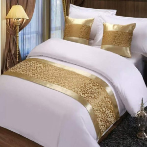 Twelve Champagne King Bed Scarf Runner Bedding Sca...