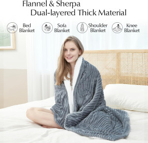 Heated Blanket Throw Size, Soft and Cozy Electric...