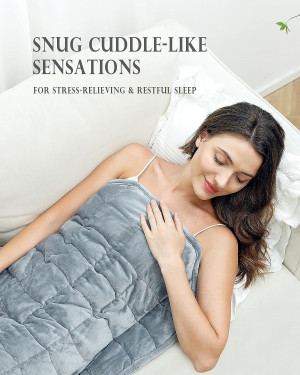 Weighted Lap Blanket 7lbs, Cozy Luxury Crystal Vel...