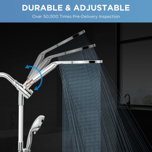 Dual Handheld Shower Head Combo, 2-in-1 Rain Showe...