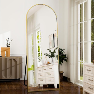 GLSLAND-21x64 inch Arched Full Length Mirror-Alumi...