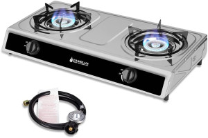 Camplux Camping Stove 2 Burners 19,600 BTU, Stainl...
