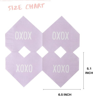 Heart Shaped Napkins - 60 PK - Heart Napkins for V...