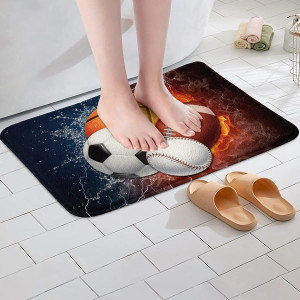 Erosebridal Sports Bathroom Rugs Boys 16"x24",Base...