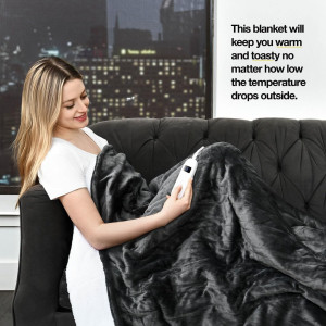 Medical king Heated Blanket, Machine Washable Extr...
