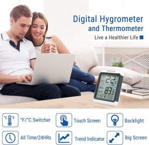 ThermoPro TP55 Digital Hygrometer Indoor Thermomet...